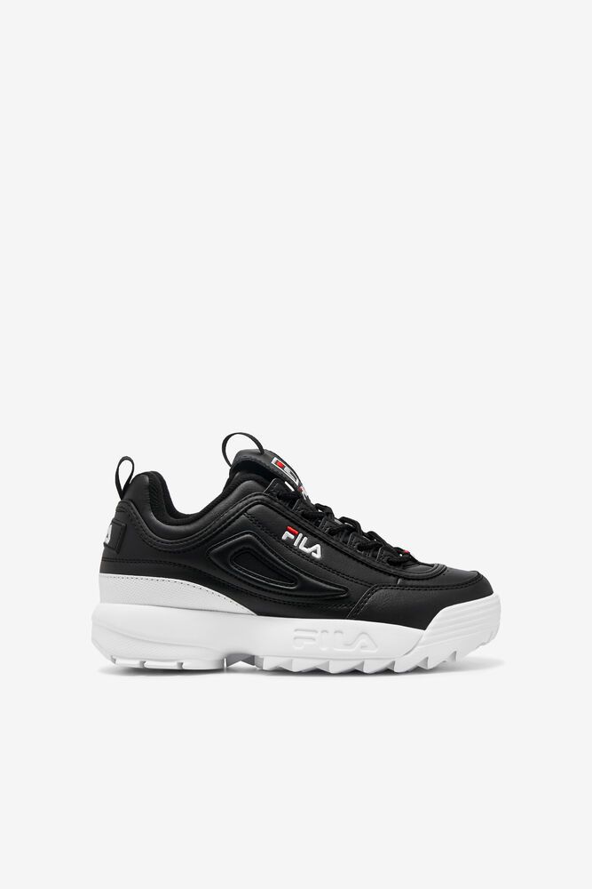 Fila Disruptor 2 Black/White Sneakers Kids - NZ 07235-TWFO